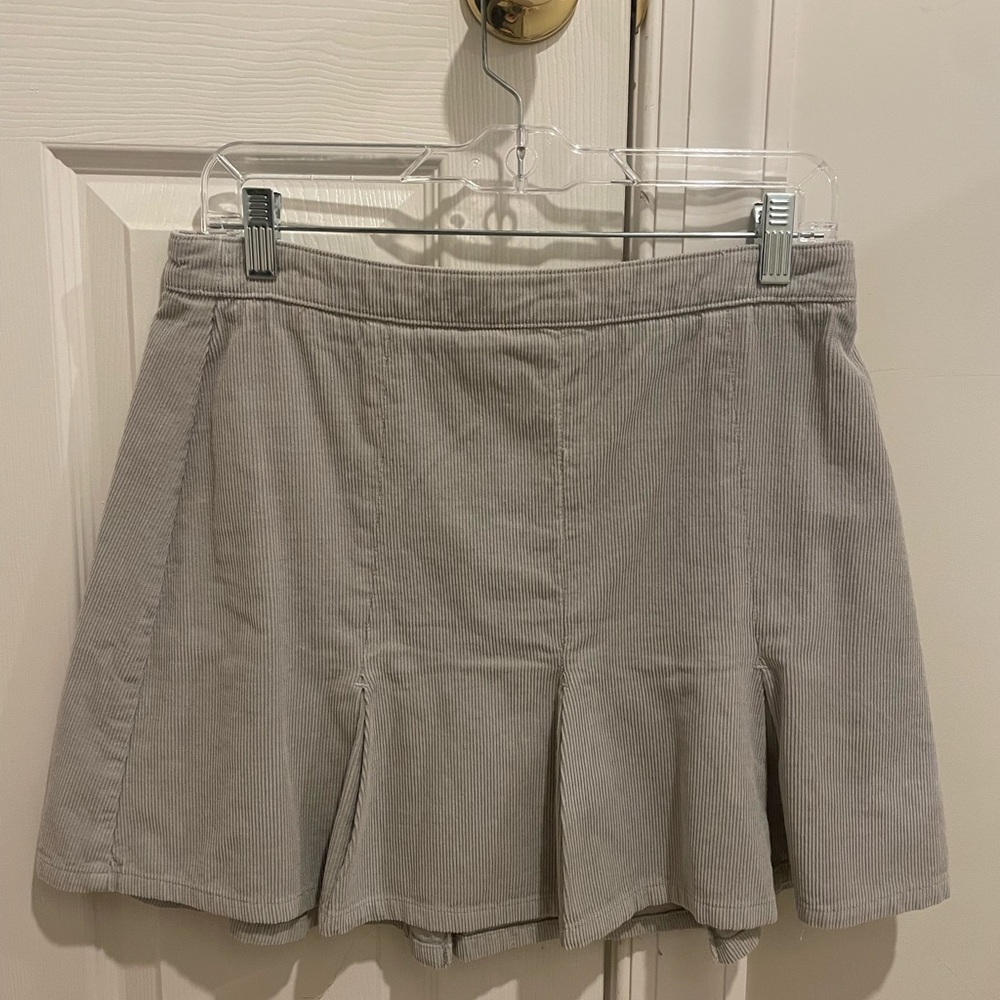 BDG Light Gray Corduroy Skirt